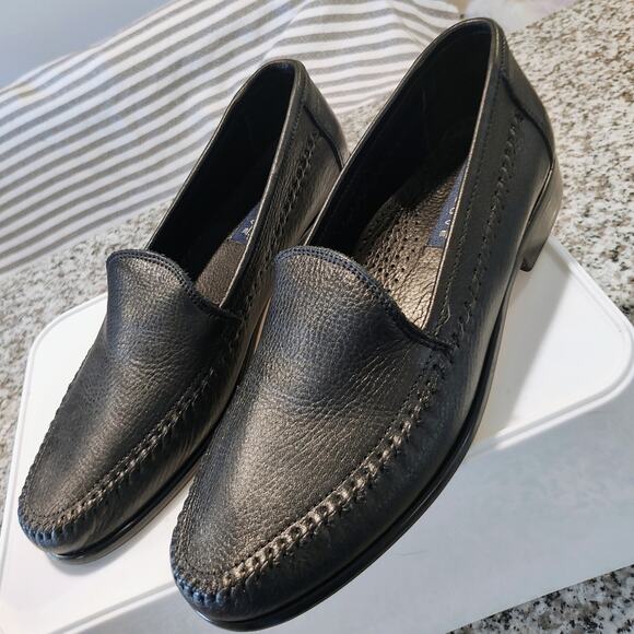 Giorgio Brutini LE Glove Black Pebbled Leather Loafers Size 8.5 D #670221 EUC! - Picture 7 of 12